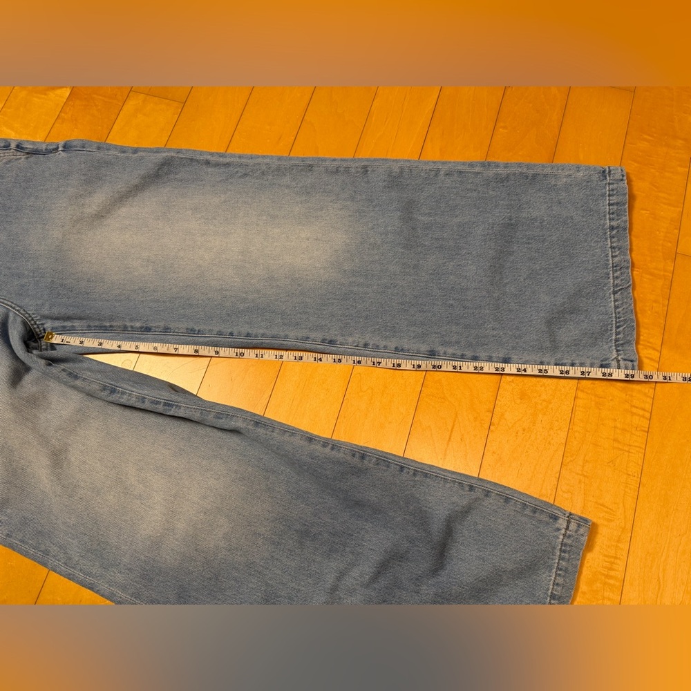 Pistola “Dalia” High Rise Wide Leg Light Blue Denim Jeans - Fly Front - Sz 28 - Picture 12 of 16